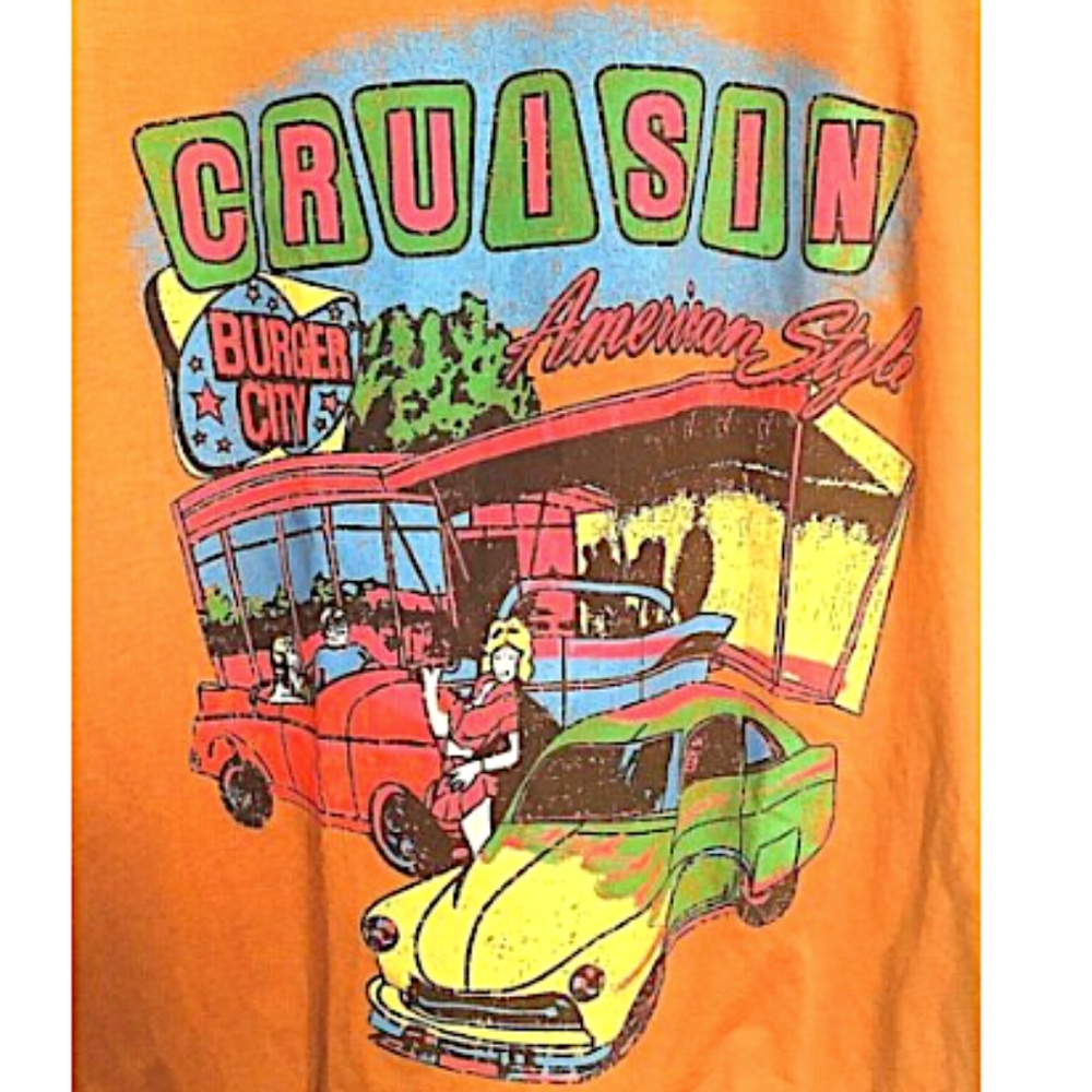 ❌ SORRY IT’S SOLD! ❌ Shein Womens T Shirt Large Retro Vintage Cars Cruisin’ - Picture 10 of 10